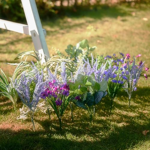 19 Bunches Fake Plants Outdoor