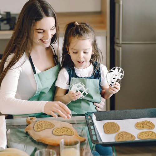 4 Pcs Dinosaur Cookie Cutters Set for Baking DIY Fun
