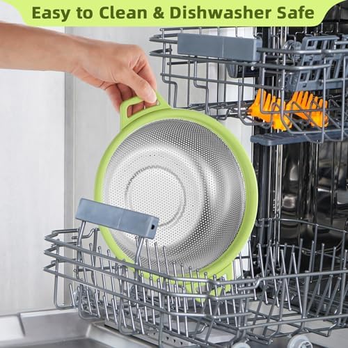 3 Qt Stainless Steel Colander with Micro porous Handle Kitchen Tool