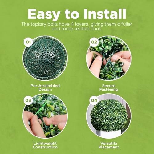 Faux Boxwood Decor Set