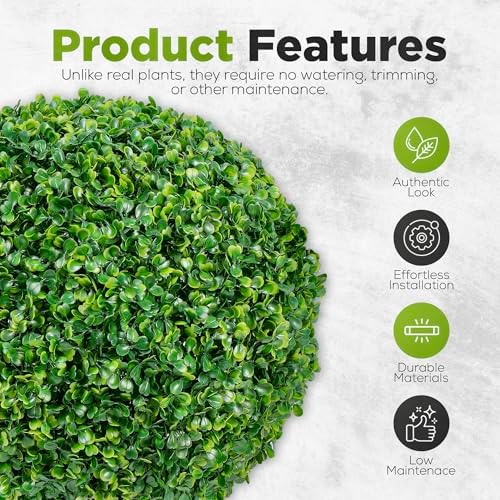 Faux Boxwood Decor Set
