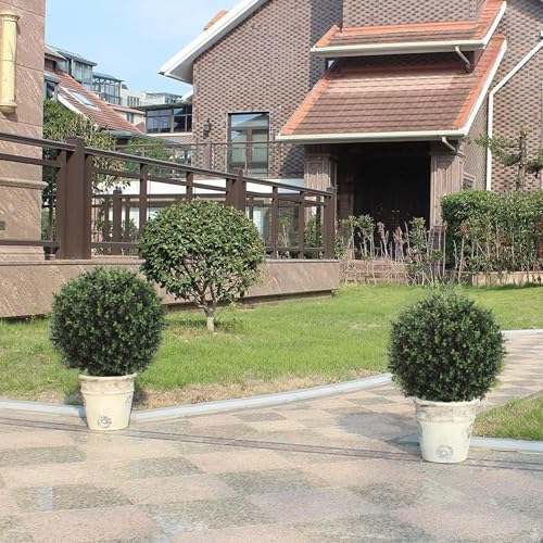 Real Touch Leaves Artificial Topiary Trees Set of 2