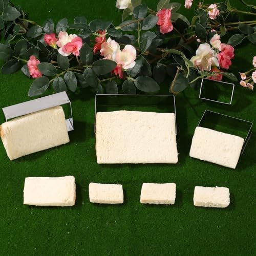 Stainless Steel Rectangle Cookie Cutter Set for Cookies and Cakes