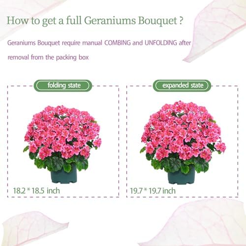QIANYUN 20 Artificial Topiary Dark Pink