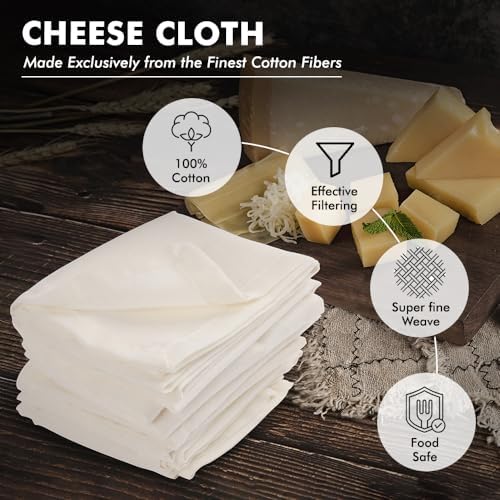Urban Villa 6 Pcs Cheese Cloths - Fast Easy Use