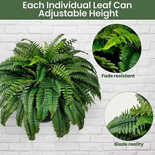 Realistic Silky Artificial Boston Fern Bush
