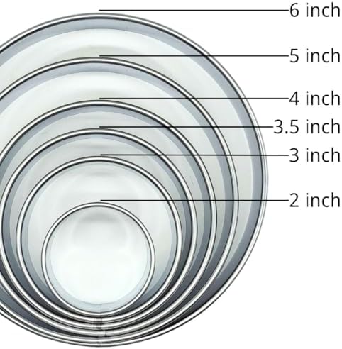 Doczen 6-Piece Round Cookie Cutter Set