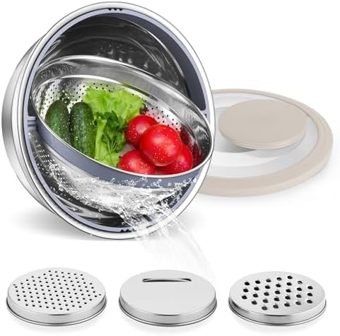 E-far Colander Set with Mixing Bowl for Kitchen Use