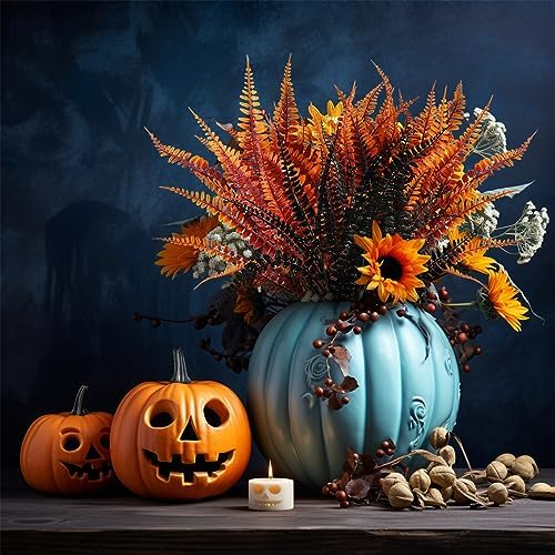 SNAIL GARDEN 12-Piece Halloween Orange Black Boston Fern