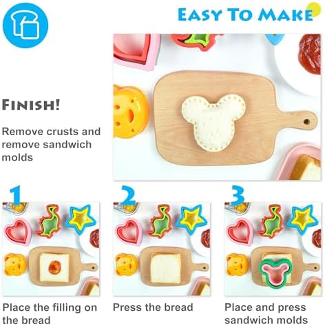 Perfectly Cut Sandwiches for Kids and Adults 5 Piece Set