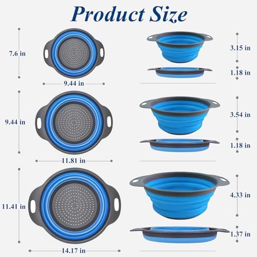 Collapsible Kitchen Colander Set