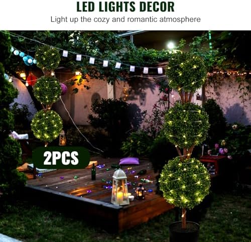 Beautiful 48Outdoor Artificial Topiary with LED Lights
