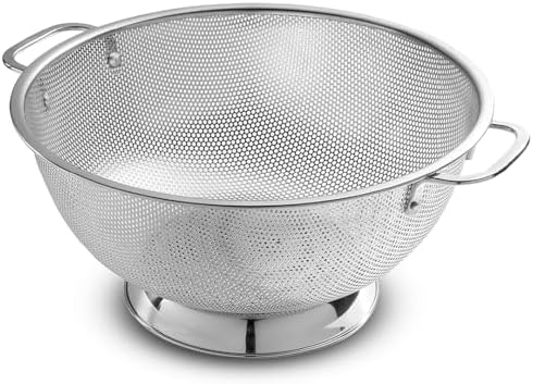 BellemainHigh-Quality 5 Qt Metal Colander with Handle