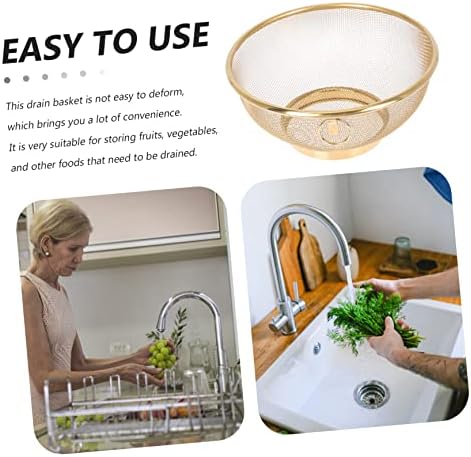 KICHOUSE Stainless Steel Mesh Colander Strainer - Fine Mesh Design Rust-Resistant and Durable