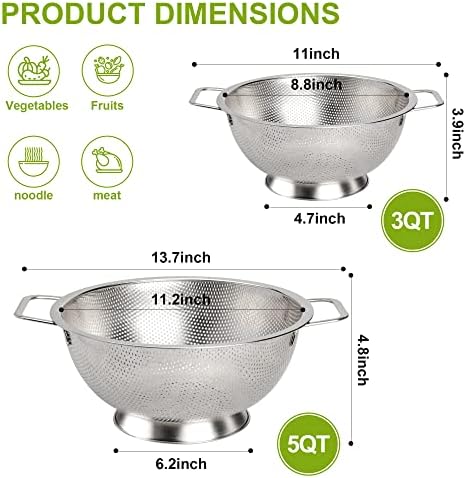 Stainless Steel Colander for Kitchen