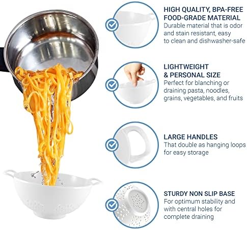 Meadow Lane 6-inch Small Colander BPA-Free Dishwasher Safe