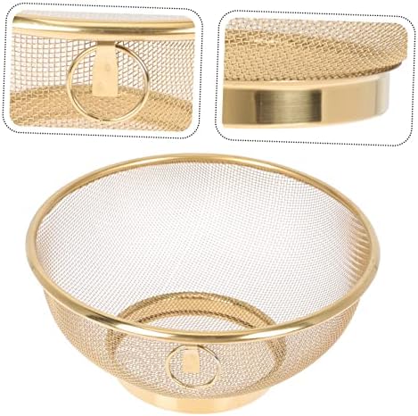 Efficient Small Strainer with Gold Design