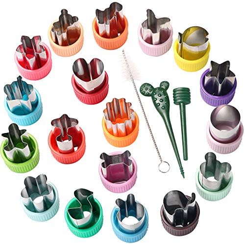 LAXIZAR Mini Vegetable Cutter Shapes Set for Kitchen Fun Safe Durable Design