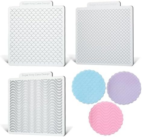 3-Pack Cookie Embosser Set for Fondant Stamps