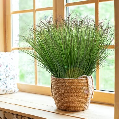24Pcs Fake Grass Plants Artificial Tall Grass for Indoors Outdoors