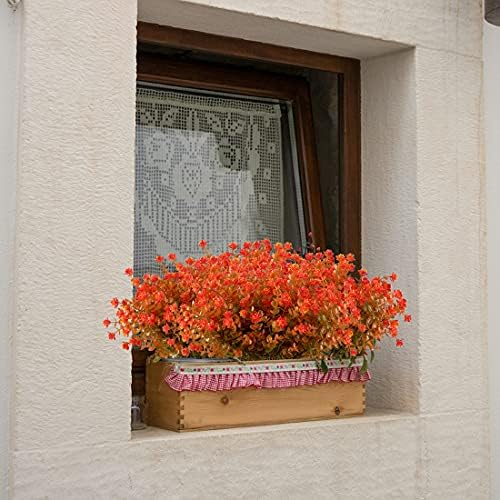 10PCS Artificial Eucalyptus Shrubs UV-Resistant for Outdoor Use