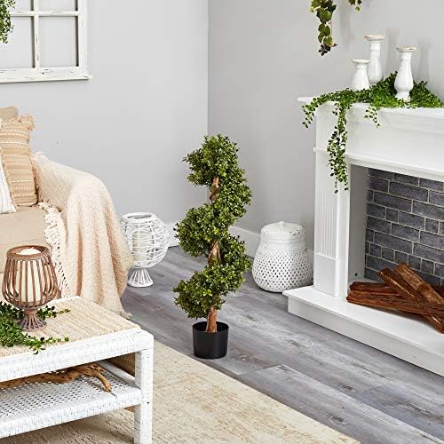 Distinct 33ft Boxwood Spiral Artificial Tree