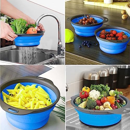Collapsible Colander Set Perfect for Kitchen Use