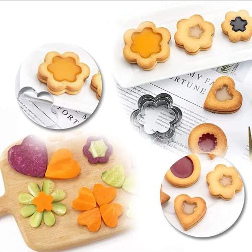12-Piece Heart Star and Flower Cookie Cutters