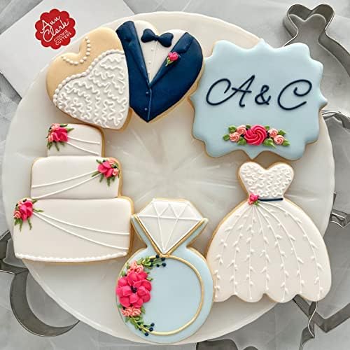 Ann Clark Wedding Cookie Cutters 5-Piece Set Made in USA