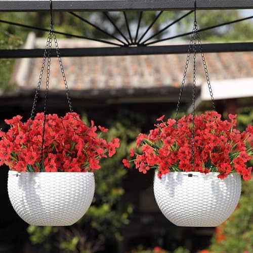 Hananona 14-Pack Red Artificial Flowers