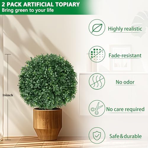 Instantly transform your space with bright realistic artificial topiaries