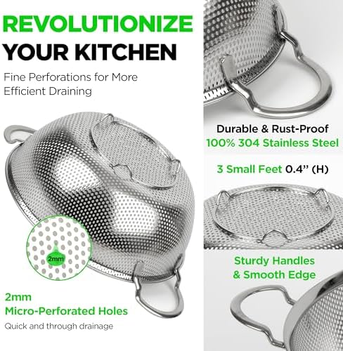 COMPORT K Premium 188 304 Stainless Steel Strainer Set of 3