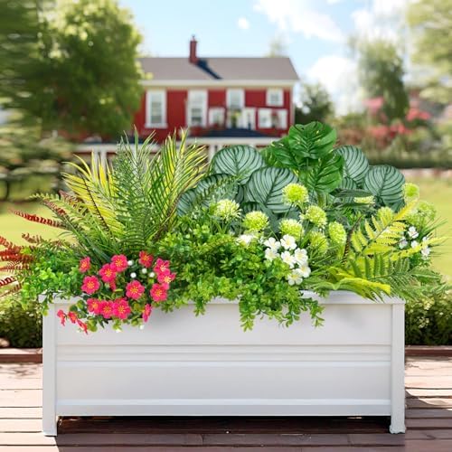 20 Pcs Artificial Plants for Outdoor Garden Decor