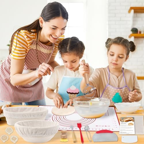 Sourdough Baking Set with Rattan Proofing Baskets