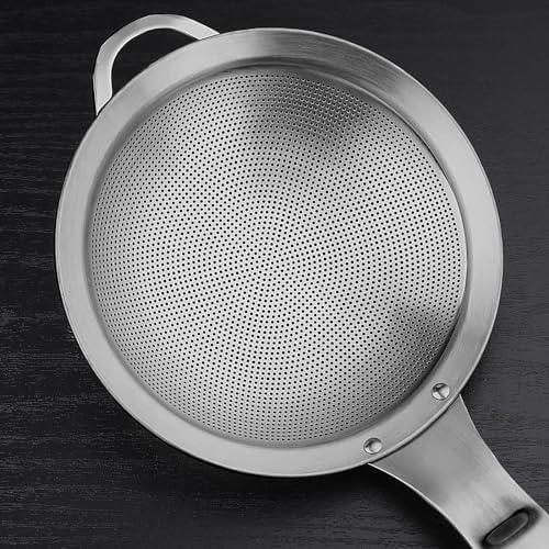 Premium Stainless Steel Punch Hole Sieve Set with Handle for Kitchen Use