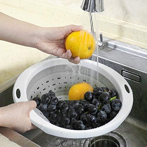 Easy to Use Foldable Colander - Space-Saving Kitchen Essential for Pasta Veggies