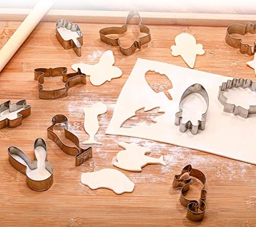 Stainless Steel Metal Cookie Cutters Set by Yinder - 108 Pcs Multipurpose Baking Tools