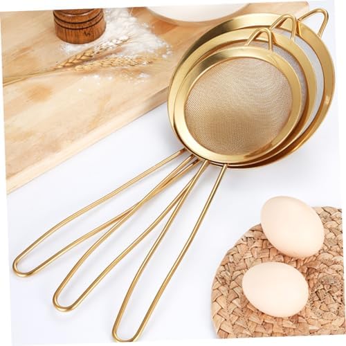 3pcs Stainless Steel Food Strainer Colander Sieve Set