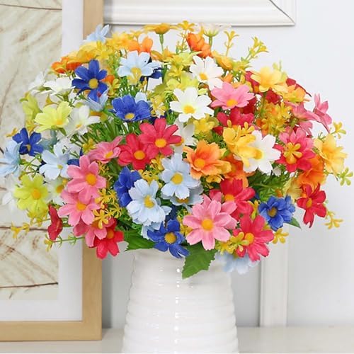 6-Pack Fake Flowers for Outdoor Use