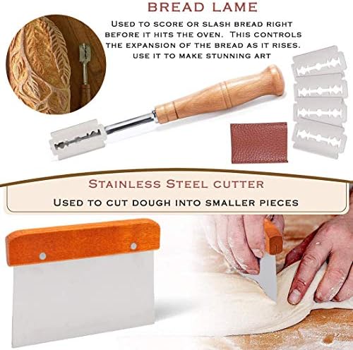 YAANI Sourdough Starter Kit with Banneton Baskets and Baking Tools