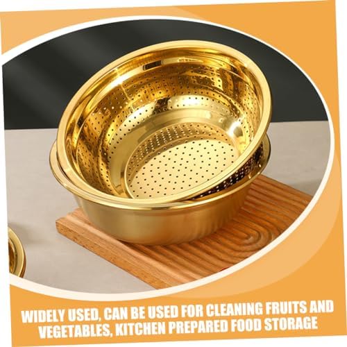 Premium 2-Piece Stainless Steel Colander Set for Quick Drainage Kitchen Use