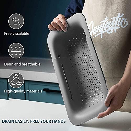Collapsible Sink Candler Strainer Basket Extendable Plastic for Kitchen Use