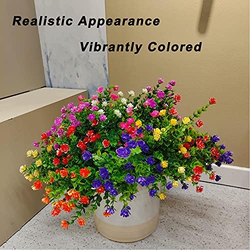 21 Bundles Fake Outdoor Plants UV Resistant