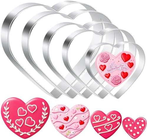 Sturdy Durable Heart Cookie Cutter Set for Valentines Day