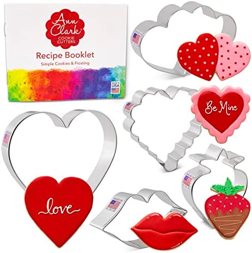 Ann Clark Heart Cookie Cutters 5-Piece Set Valentines Day