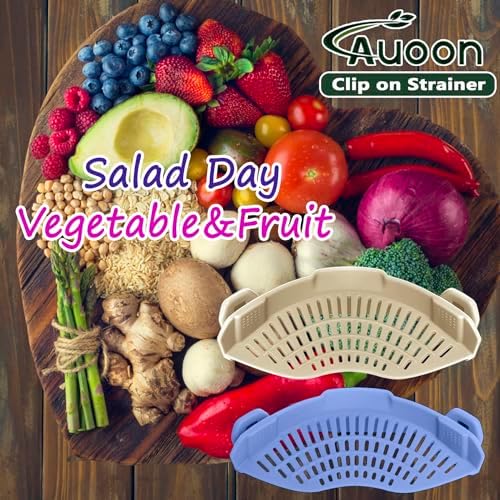 AUOON Food Strainer Clip On Silicone for Pots Pans 1