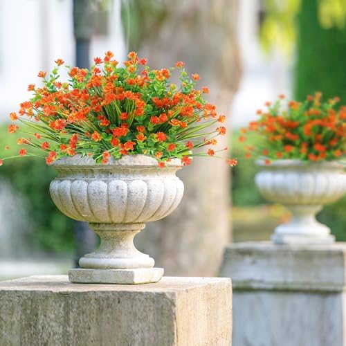Sggvecsy Outdoor Boxwood Shrubs Faux Greenery 12-Pack UV-Resistant