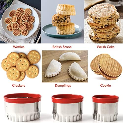 Fluted Round Cookie Cutters Set