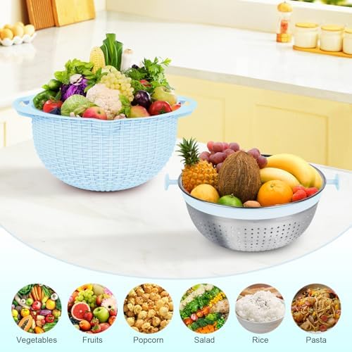 Honbuty 4-in-1 Colander with Mixing Bowl Set