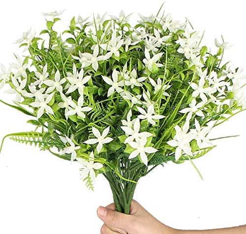 6Pcs Artificial UV-Resistant Flowers Outdoor Fake Plant
